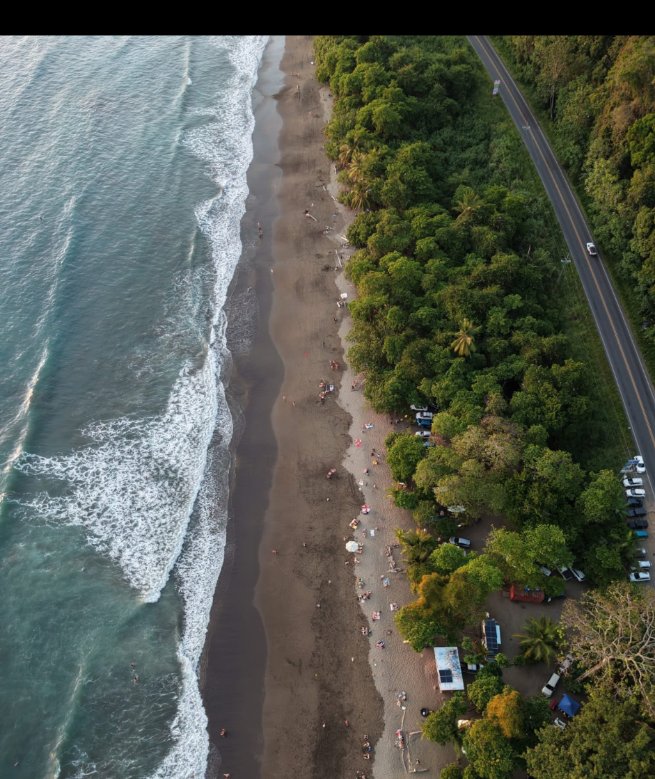 Aerial view of the Costa Ballena coastline