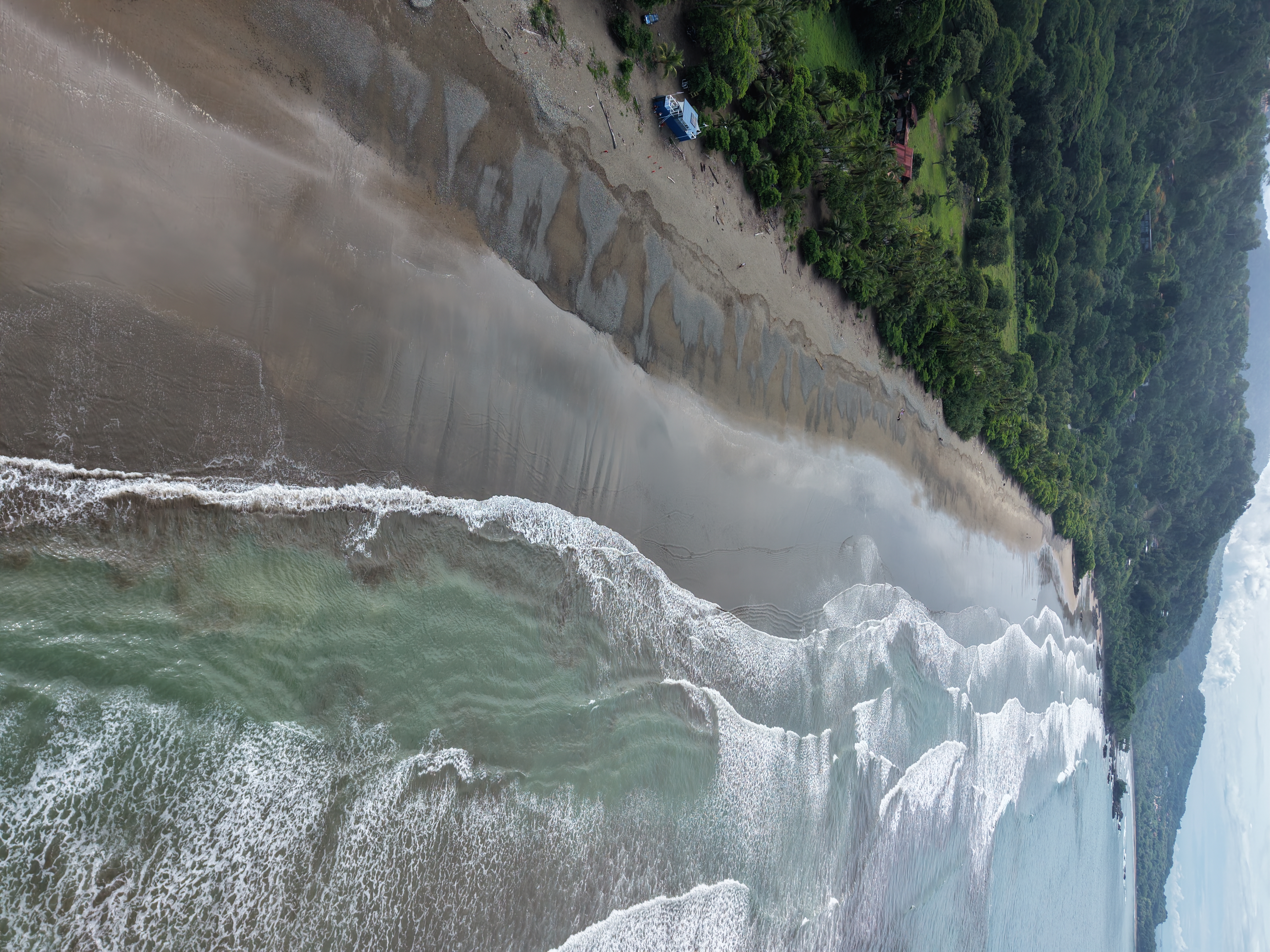 Aerial view of a tropical Costa Rica coastline
